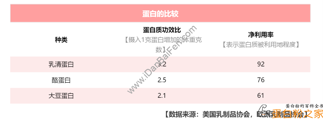 蛋白质的种类介绍以及不同蛋白质功效对比